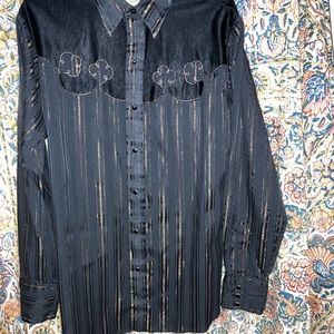 Vintage Snap Button Dress Shirt